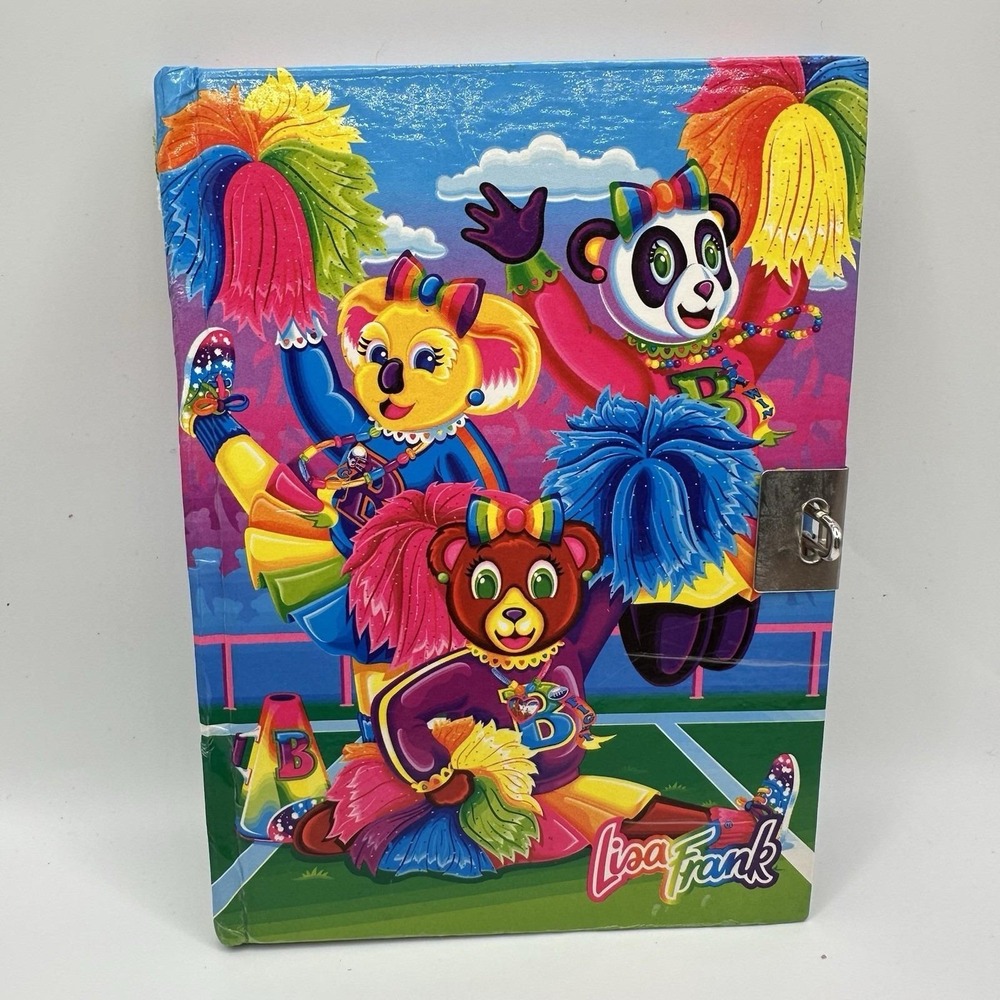 VTG Lisa Frank Cheerleader Bears Diary Journal 90's